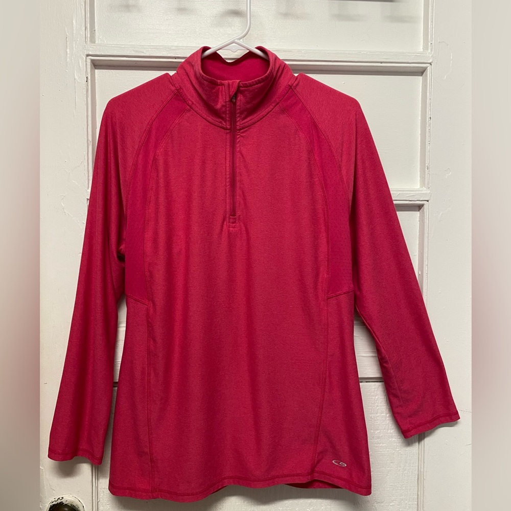 women's long-sleeve quarter-zip pullover Athletic Long Sleeve jacket size Large